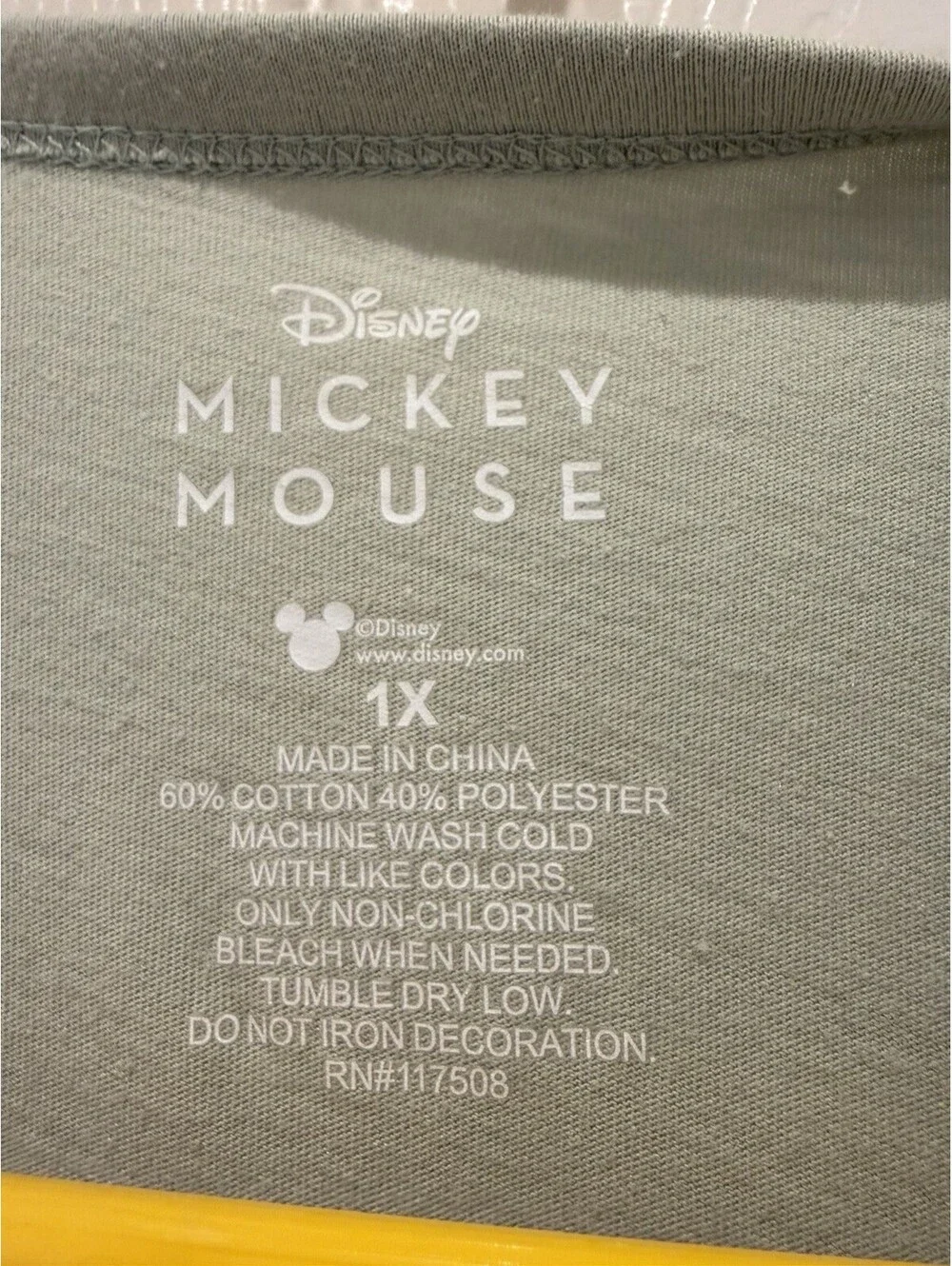 Disney Mickey Mouse Women’s Mint Green Lightweight 1x